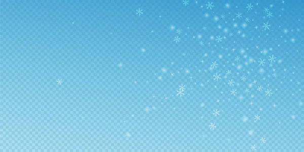 Sparse glowing snow Christmas background. Subtle f — Stock Vector