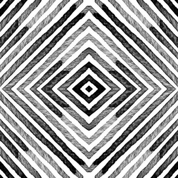 Dark black and white Geometric Watercolor. Decent — Stock Photo, Image