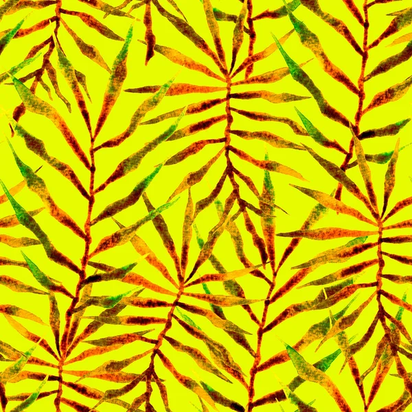 Trópusi varrat nélküli mintát. Akvarell tüskés Pálma — Stock Fotó
