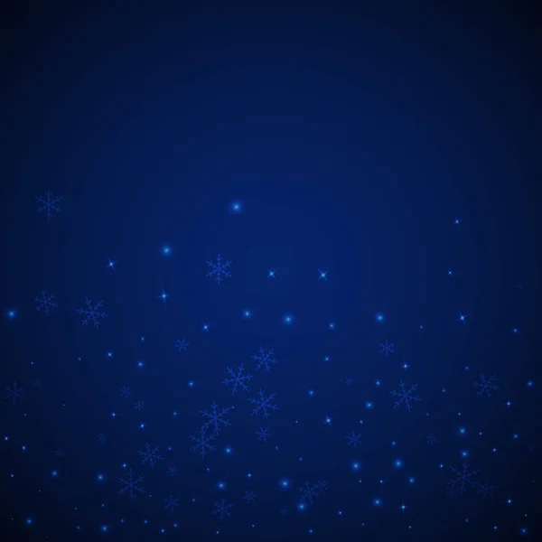 Sparse glowing snow Christmas background. Subtle f — Stock Vector