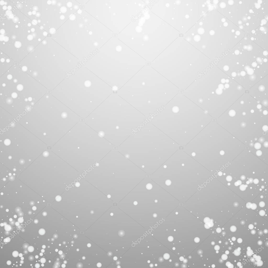Beautiful falling snow Christmas background. Subtl