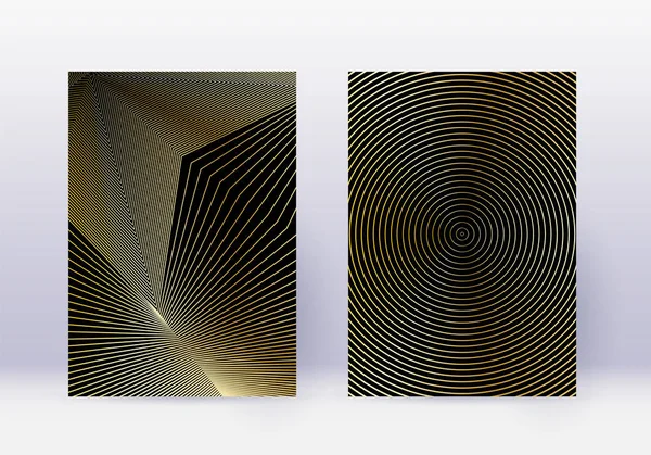 Vorlagenset für Cover-Design. Abstrakte Linien modern b — Stockvektor