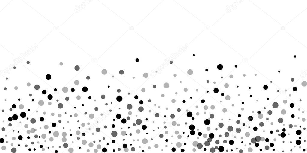 Scattered random black dots. Dark points dispersio