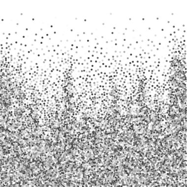 Yuvarlak gümüş parıltılı, ışıltılı konfeti. Kare