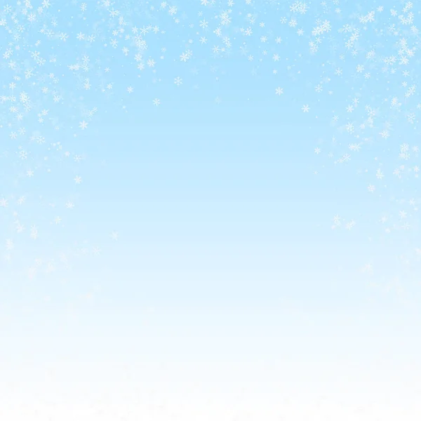 Mooie sneeuwval Kerst achtergrond. Subtiel fl — Stockvector