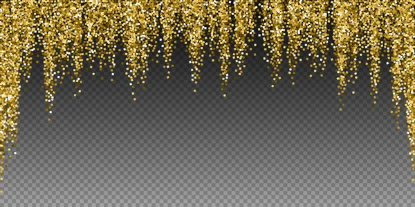 Brillantini d'oro confetti scintillanti di lusso. Diffuso — Vettoriale Stock