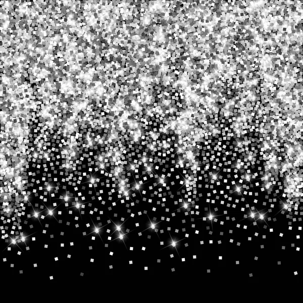 Espumoso confeti brillante de plata de lujo. Esparce. — Vector de stock