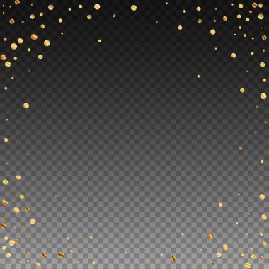 Nadir bulunan altın konfeti konfeti konfetisi. Kare