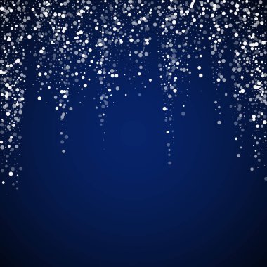 Yılbaşı arka planında rastgele beyaz noktalar. İnce sinek.