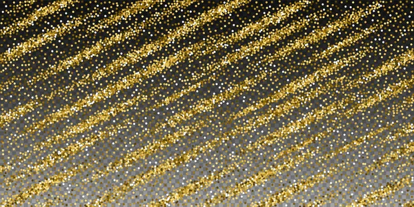 Ronde gouden glitter luxe sprankelende confetti. Wegwezen. — Stockvector