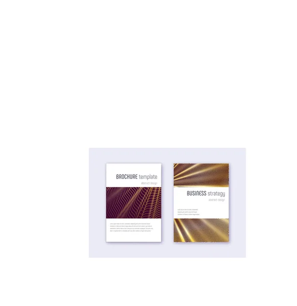 Conjunto de modelos de design de capa minimalista. Abster-se ouro —  Vetores de Stock