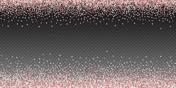 Confettis étincelants luxe or rose paillettes. Scatt — Image vectorielle