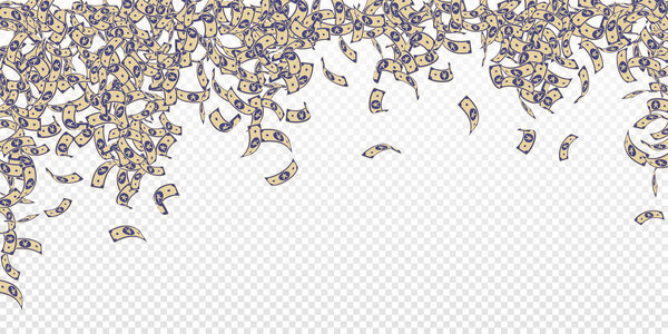 Китайские купюры падают. Небольшие счета в юанях