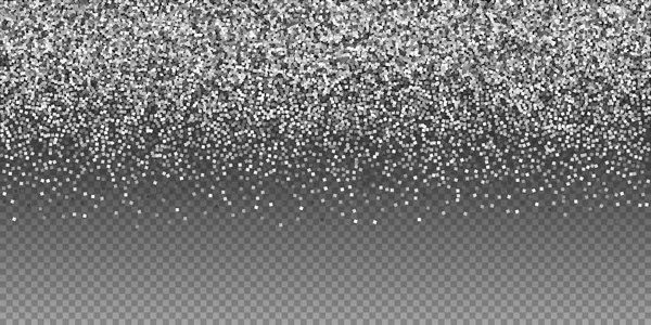 Brillo de plata de lujo confeti espumoso. Dispersión — Vector de stock