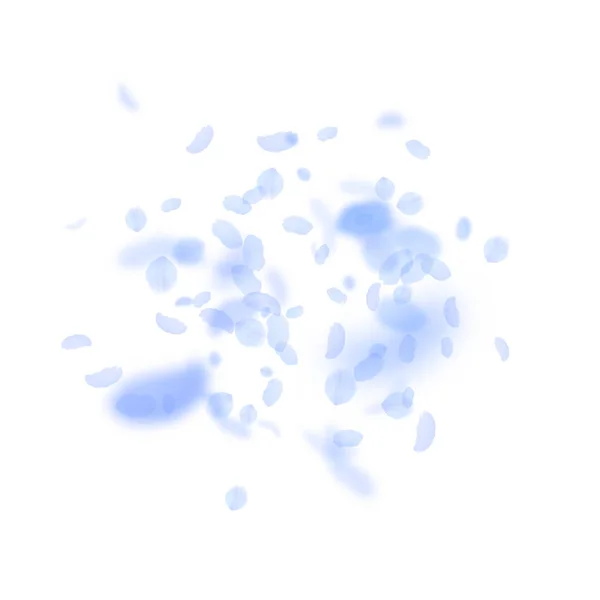 濃い青の花の花弁が落ちてくる。超常現象 — ストックベクタ