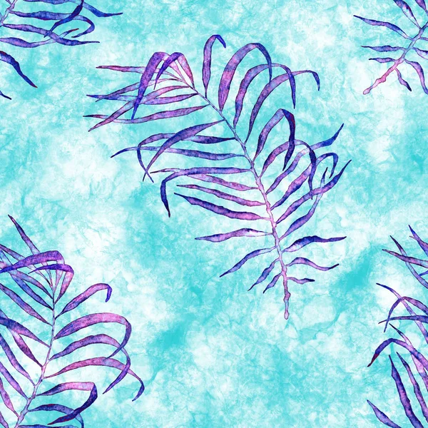 Tropical seamless pattern. Watercolor flapping pal — Stock Photo, Image