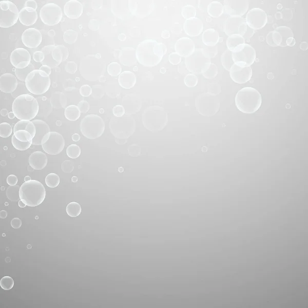 Willekeurige zeepbellen abstracte achtergrond. Blaas b — Stockvector
