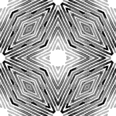 Siyah ve beyaz Geometrik Suluboya. Cool Seamles