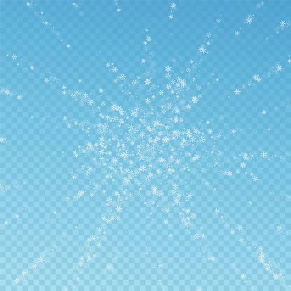 Krásné sněžení vánoční pozadí. Jemný fl — Stockový vektor
