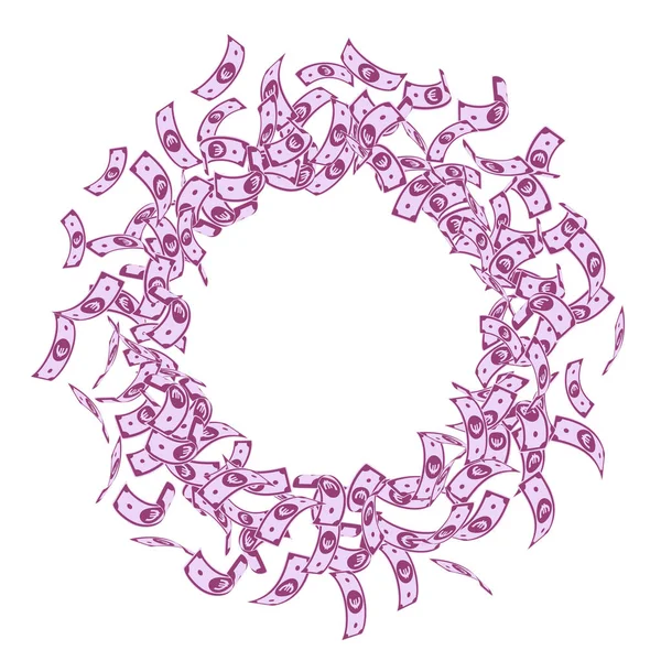 Padají eurobankovky Evropské unie. Malé bankovky EUR — Stockový vektor