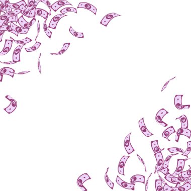 Avrupa Birliği Euro notları düşüyor. Küçük EUR faturaları