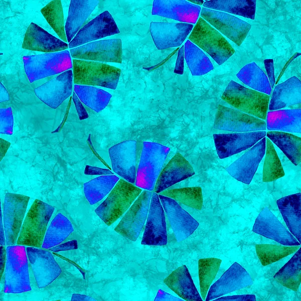 Tropical seamless pattern. Watercolor childish pal
