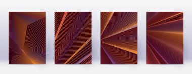 Sanat kartı. Soyut çizgiler modern broşür 