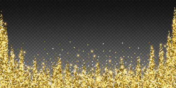 Sprankelende gouden luxe sprankelende confetti. Scattere — Stockvector