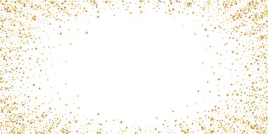 Altın yıldızlı, ışıl ışıl konfeti. Dağınık zm