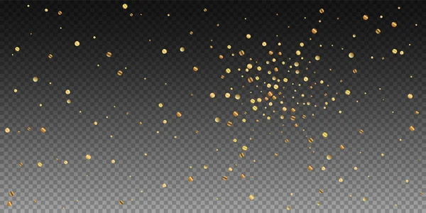 Sparse confeti de oro de lujo confeti espumoso. Sc — Vector de stock