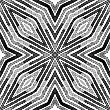 Siyah ve beyaz Geometrik Suluboya. Dazzlin