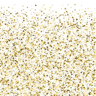 Altın üçgenler, ışıl ışıl konfeti. Scattere