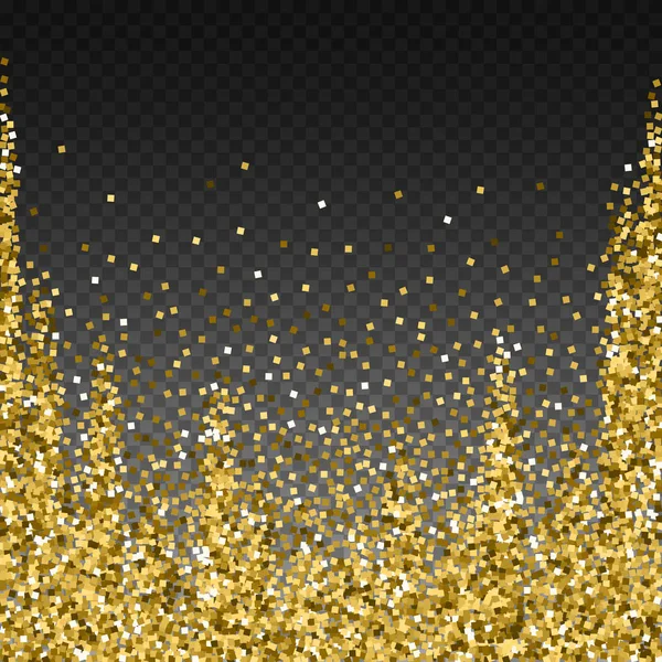 Glitter ouro luxo espumante confete. Espalhados —  Vetores de Stock