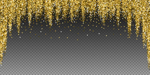 Guld glitter lyx mousserande konfetti. Utspridda — Stock vektor