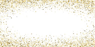 Altın üçgenler, ışıl ışıl konfeti. Scattere