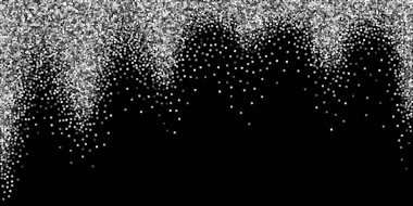 Gümüş parıltılı, ışıl ışıl, konfeti. Scattere