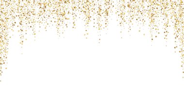 Altın konfeti konfeti konfetisi. Dağınık