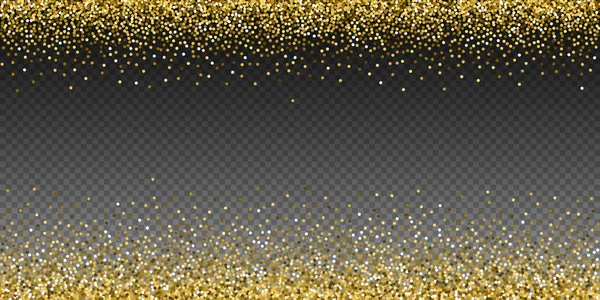 Kulaté zlato třpytí luxusní třpytivé konfety. Scat — Stockový vektor