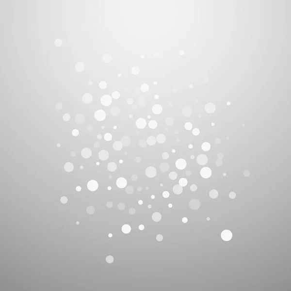 白色点圣诞背景。淡淡的飞鼻涕 — 图库矢量图片