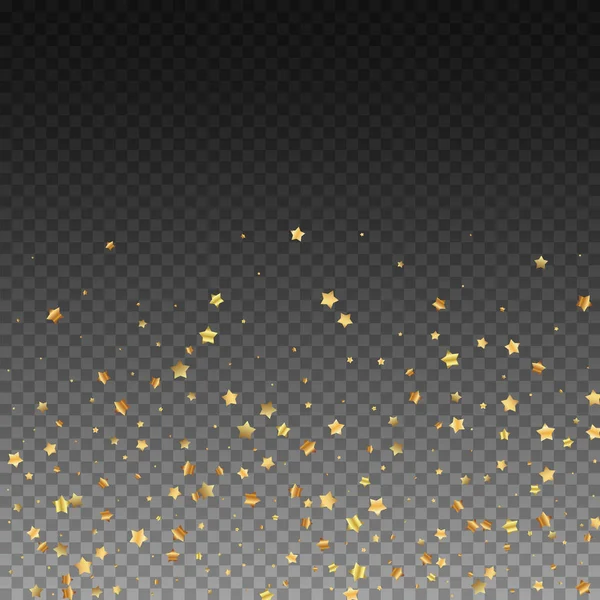 Confettis étincelants de luxe aux étoiles d'or. Scatt — Image vectorielle