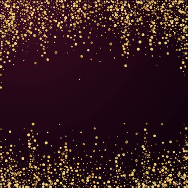 Altın konfeti konfeti konfetisi. Dağınık