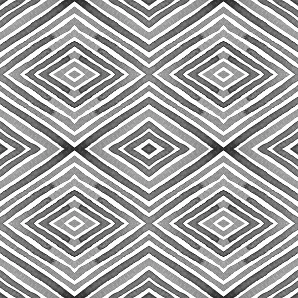 Black and white Geometric Watercolor. Creative Sea — Stock Photo, Image