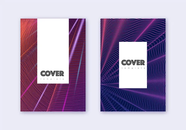 Conjunto de modelos de design de capa de Hipster. Resumo violeta —  Vetores de Stock