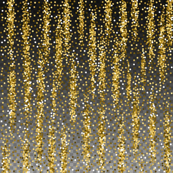 Round gold glitter luxury sparkling confetti. Scat — Stock Vector