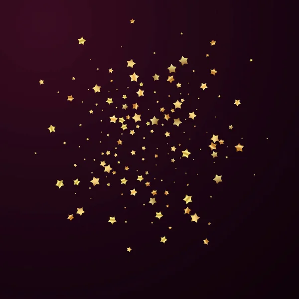 Zlaté hvězdy, luxusní třpytivé konfety. Scatt — Stockový vektor