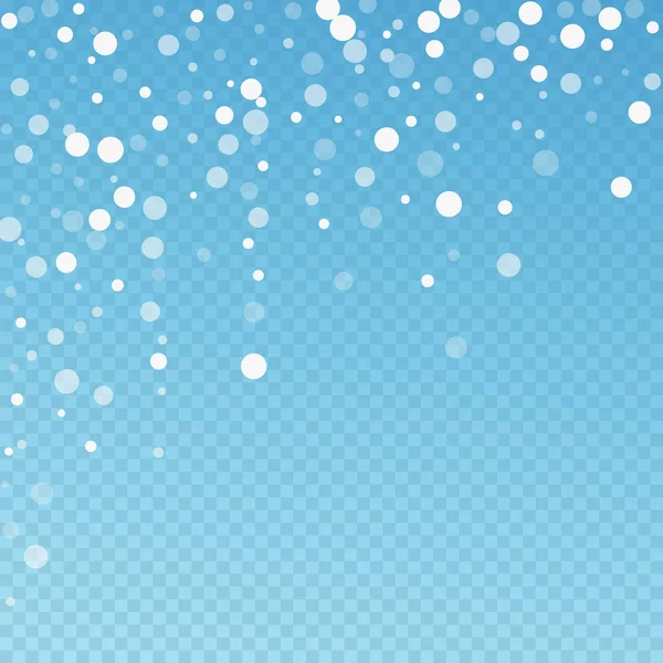 Lunares blancos Fondo de Navidad. Sutil vuelo sno — Vector de stock