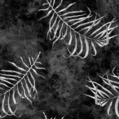 Tropikal seamless modeli. Suluboya dağınık pa