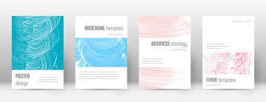 Kapak sayfası tasarımı şablonu. Minimalist broşür 