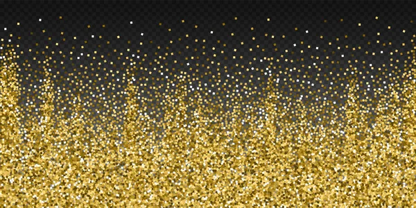 Confettis étincelants de luxe aux paillettes d'or. Éparpillé — Image vectorielle
