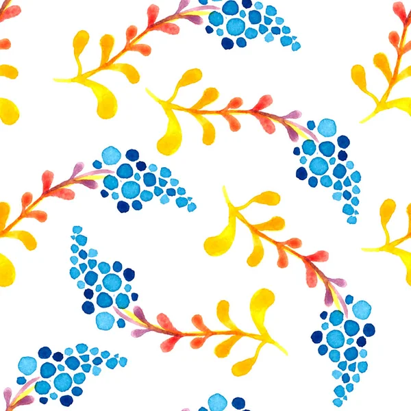 Χαριτωμένο ακουαρέλα floral μοτίβο άνευ ραφής. Πολύχρωμο — Φωτογραφία Αρχείου